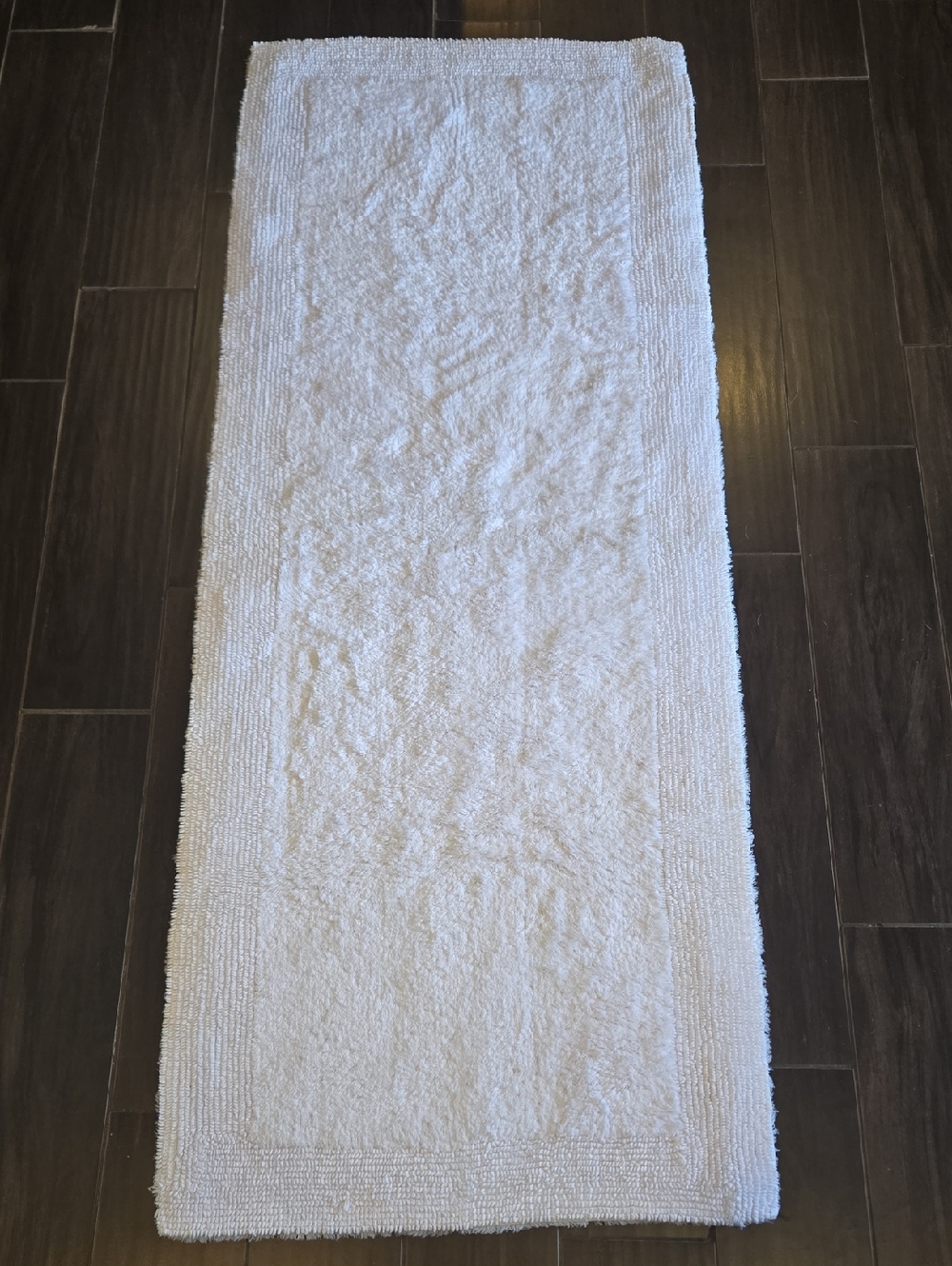 Wamsutta White Reversible Ultra Fine Bath Rug 24" x 62"